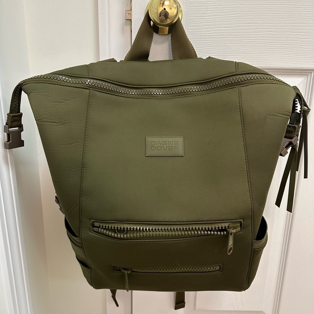 Dagne Dover Green Backpack Minimalist Design
